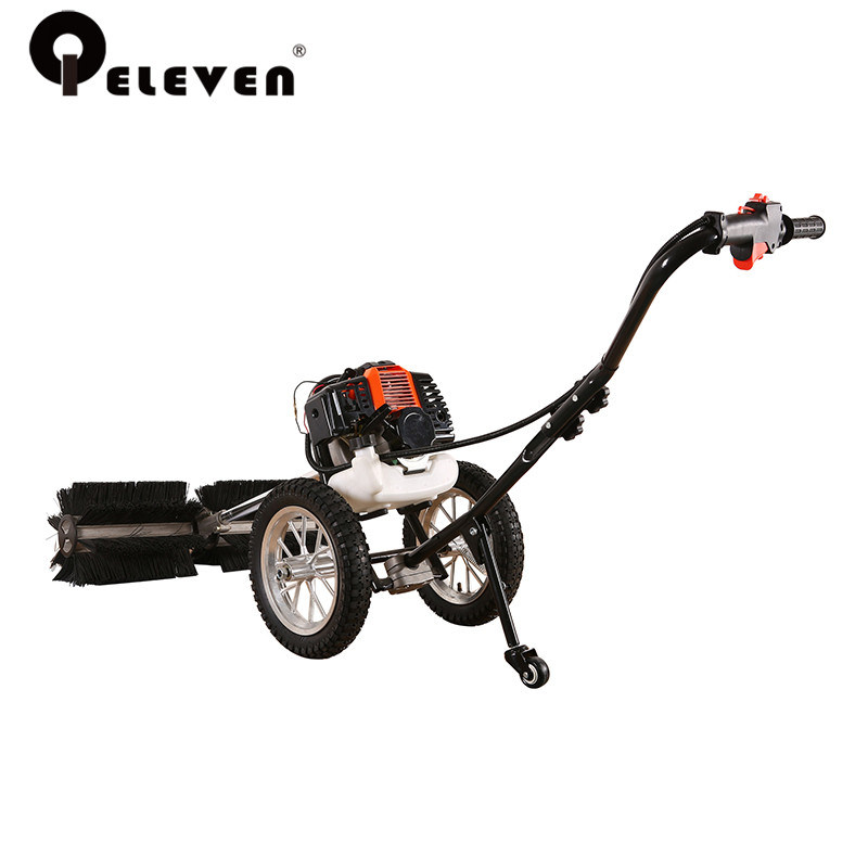 52cc Hand Push Brush Cutter 2-Stroke Grass Trimmer with Wheels