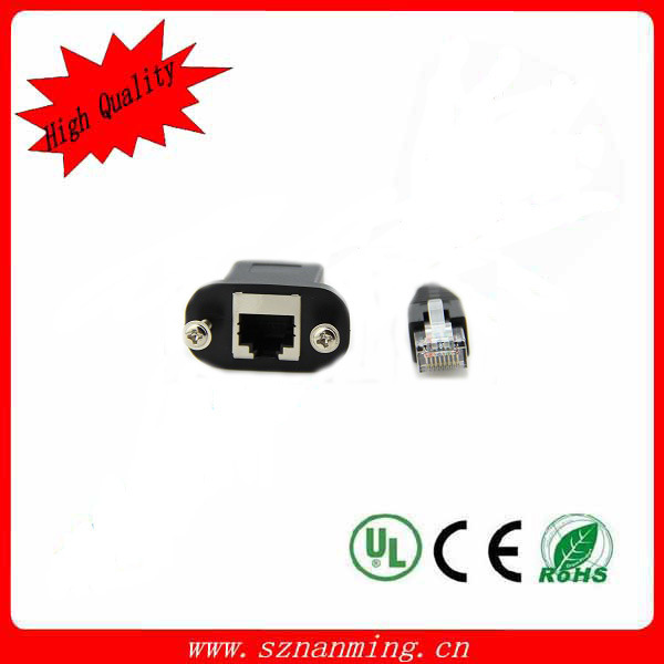 RJ45 Ethernet Extension Cable Panel Mount