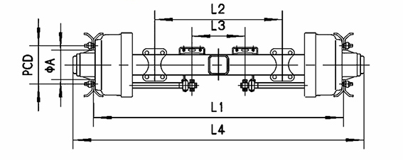 Americn Design out-Board Axle for Semitrailer