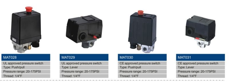 UL or Ce Approved Pressure Switch