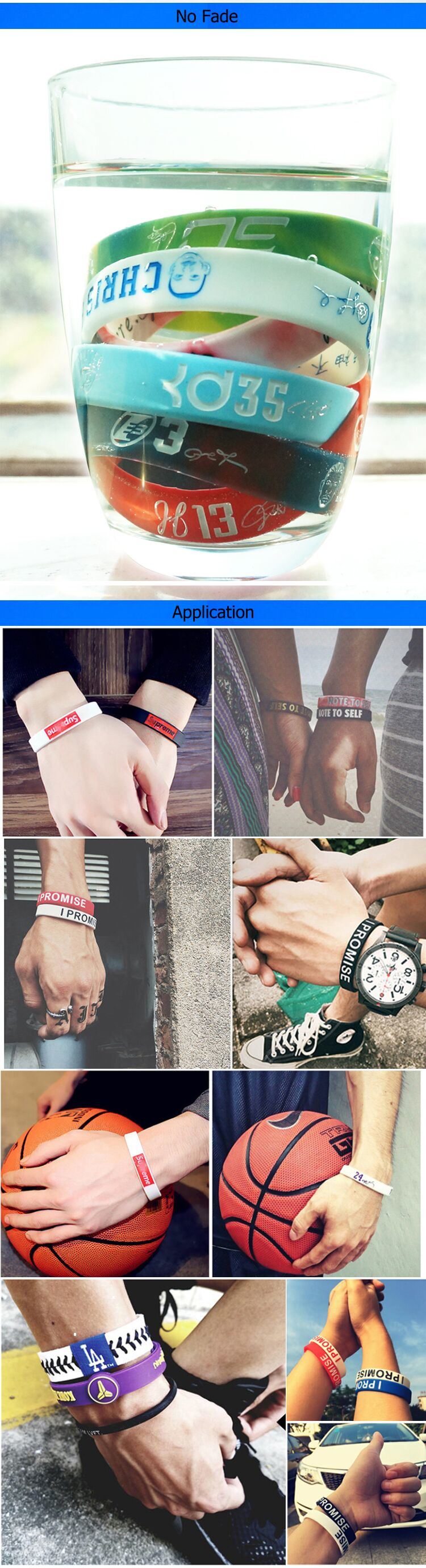 2018 Personalized Custom Wristbands Silicone Bracelet