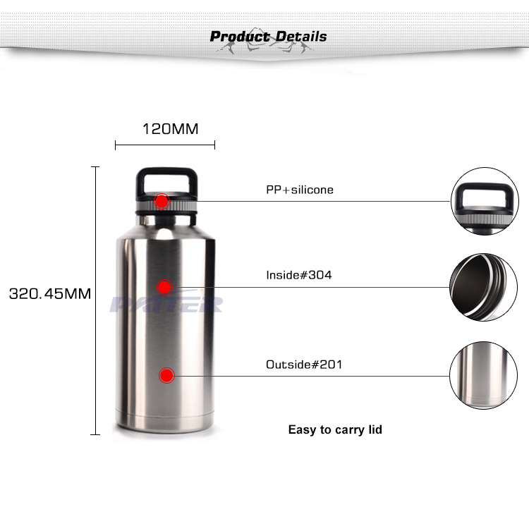 New Product Various Size Customized Tumbler Easy to Carry Lid Travel Pot