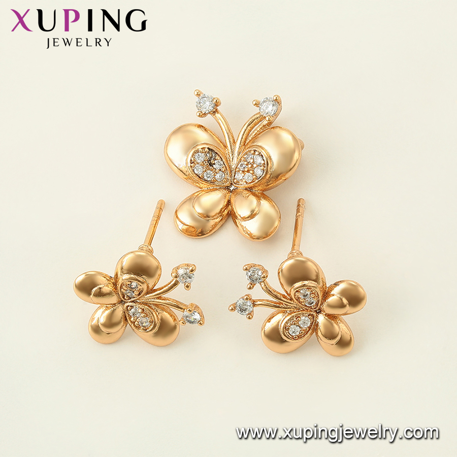 Xuping Luxury Dubai Gold Jewelry Set with Wedding Jewellery Design