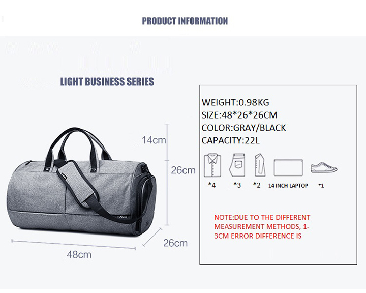 Fashion Luggage Bag Travel Storage Duffel Sport Gym Bag