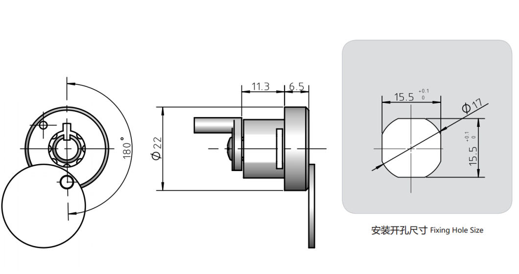 Zinc Alloy Fuel Tank Cap Lock