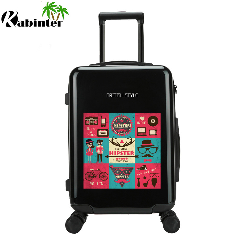 Customized Logo Trolley Luggage with Zip Travle Luggage Bag Travel Bag
