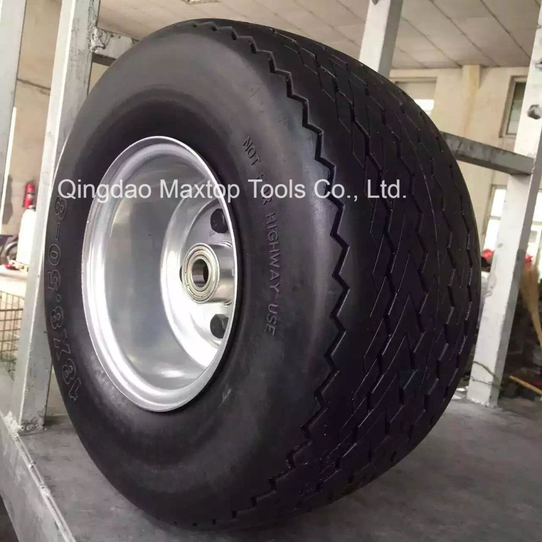 China Qingdao 850-8 PU Foam Flat Free Wheelbarrow Wheel