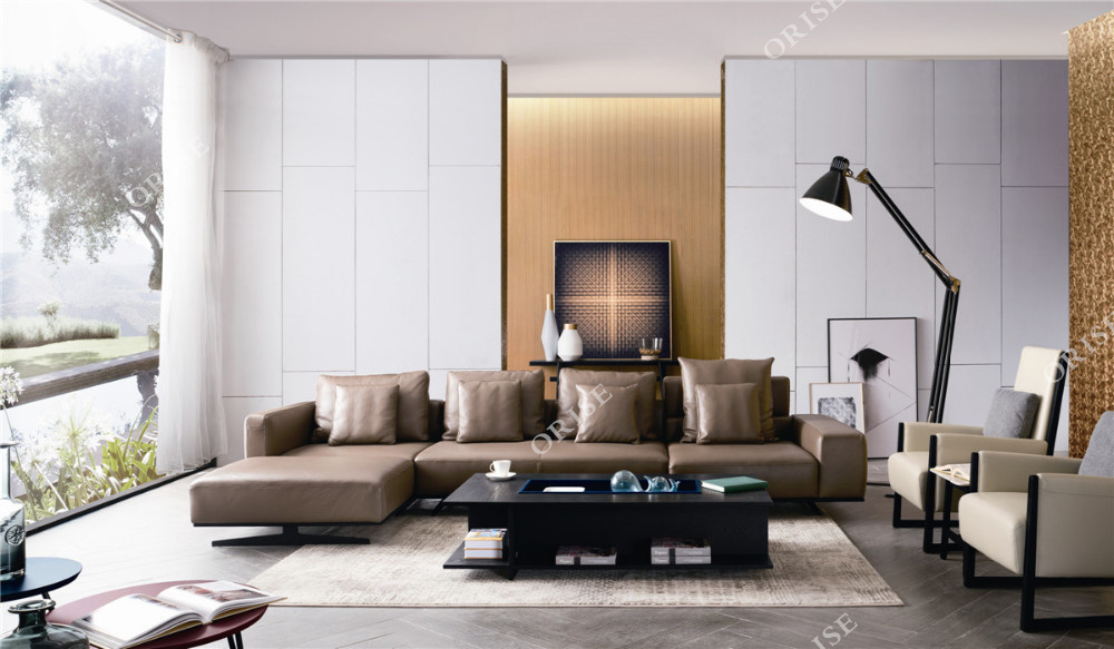 Modern Latest Corner Leather Sofa Design Living Room Sofa