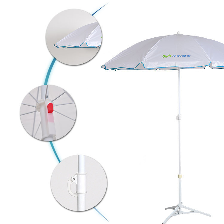 Wholesale Best Selling Eco-Friendly Solar Print Parasol Beach Umbrella