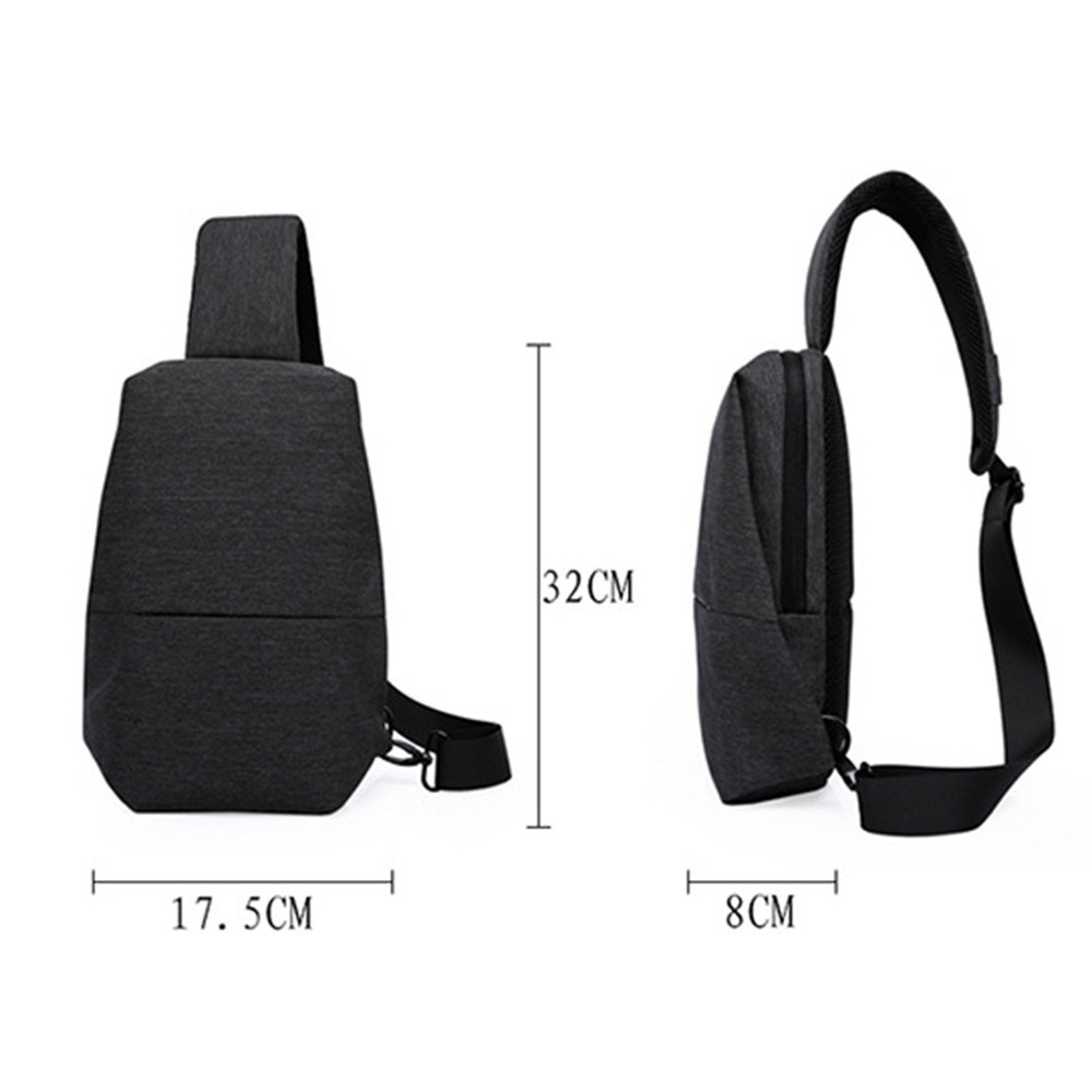 Canvas Casual Sling Bags Men Solid Color Chest Pack Male Brand Designer Stylish Cross Body Bag Large Organizer Bags