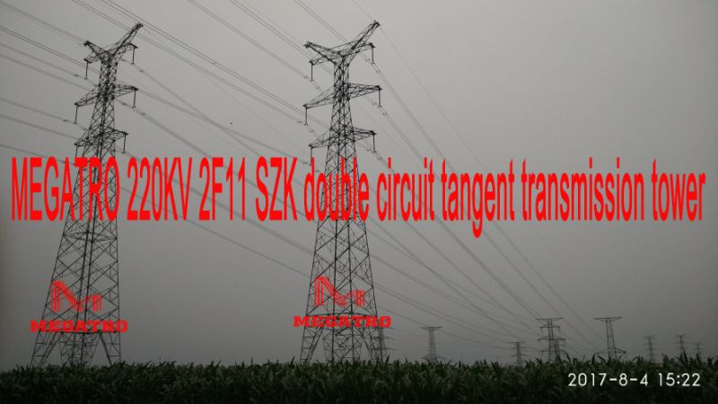 Megatro 220kv 2f11 Szk Double Circuit Tangent Transmission Tower