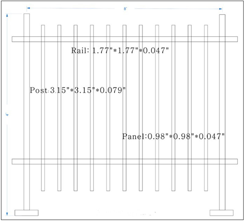 Welded Aluminum Picket Fence Welded Picket Fence