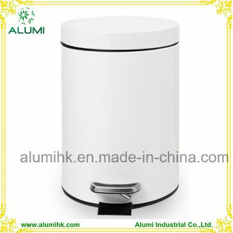 Stainless Steel Pedal Waste Bin White Color 5L 8L 12L