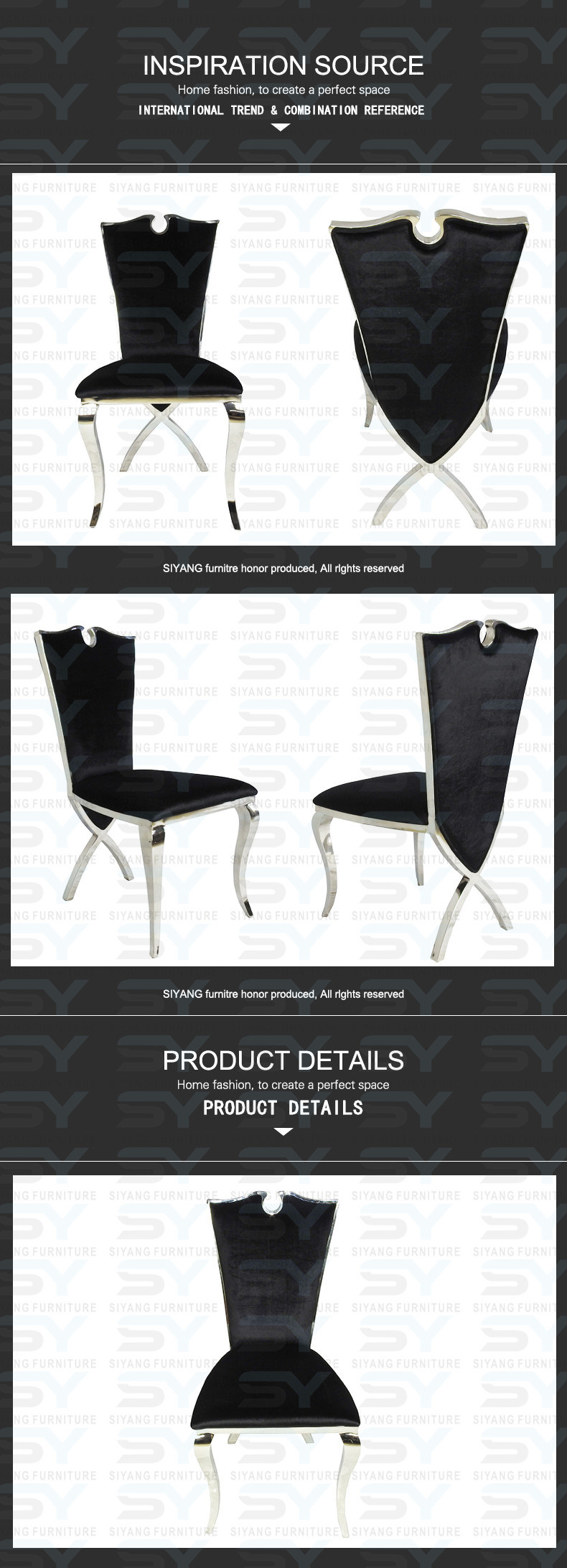 Hotel Furniture Steel Chair Commercial Restaurant Chair Dining Chair