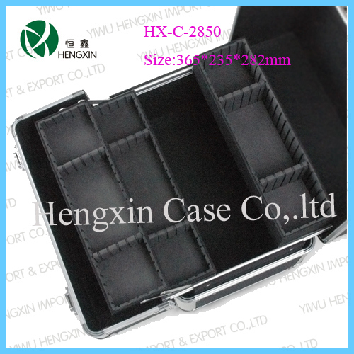 Aluminum Frame ABS Panel PVC Inside Cosmetic Cases