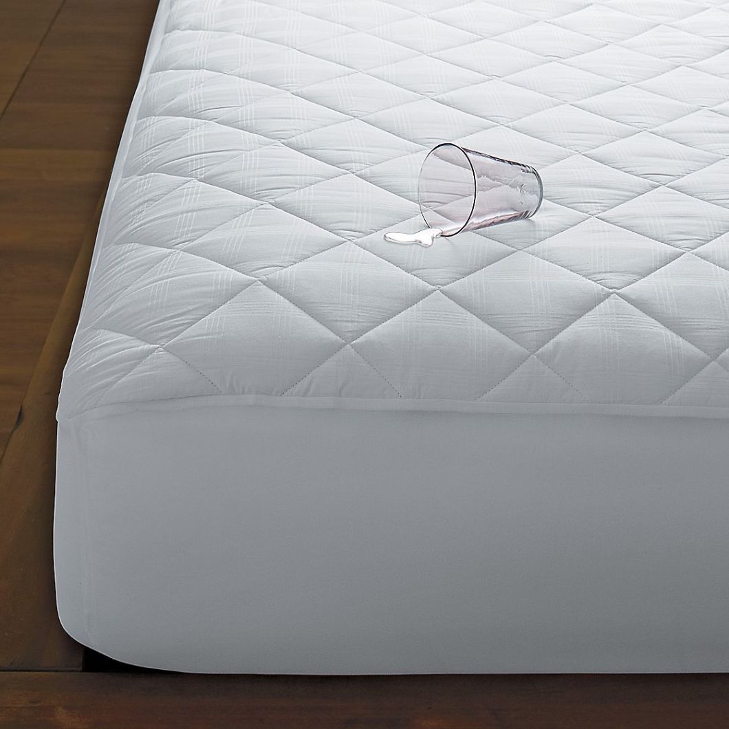 China Wholesale Waterproof Polyester Fitted Mattress Protector for Mattress Pad