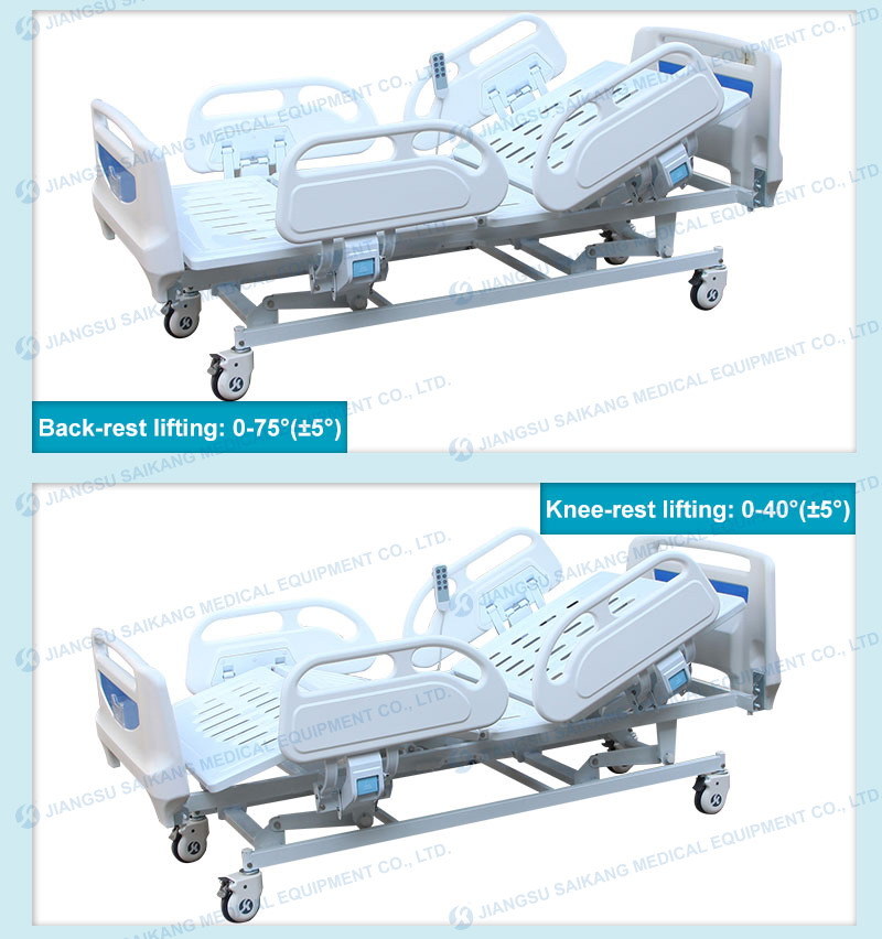 Sk001-8 ABS 5 Functions Electric Hospital ICU Patient Clinic Bed