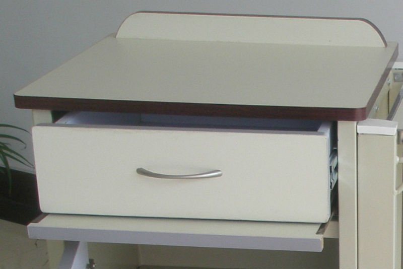 Hospital Bedside Cabinet with Foldable Dining Table