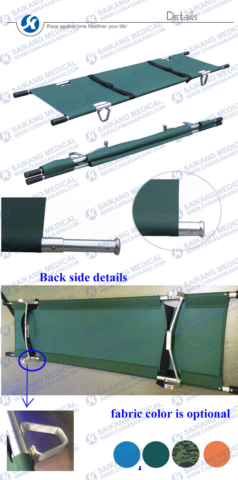 Hospital Equipment Emergency Ambulance Stretcher (CE/FDA/ISO)