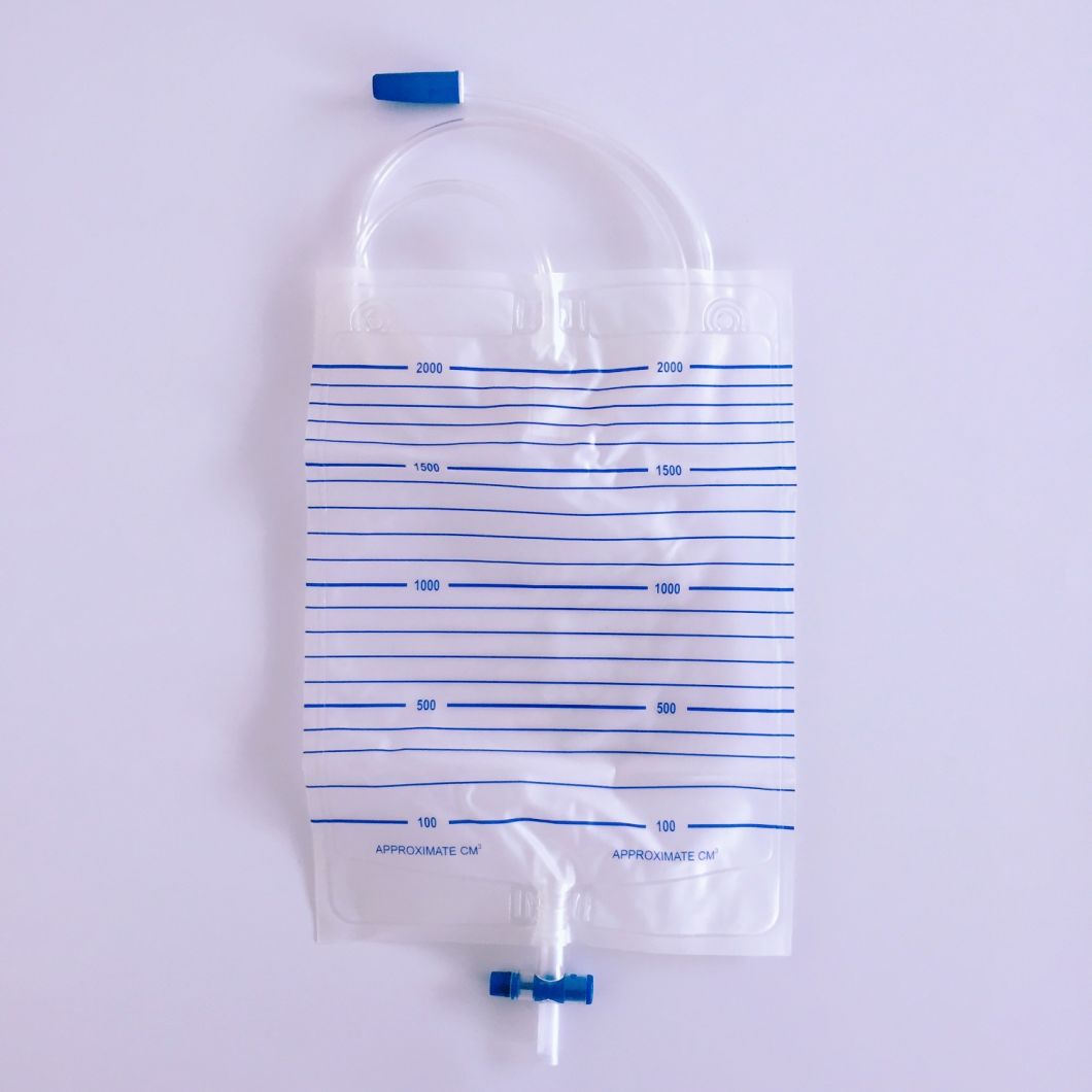 Medical Grade Disposable Urine Bag with T-Tap Valve 2000ml