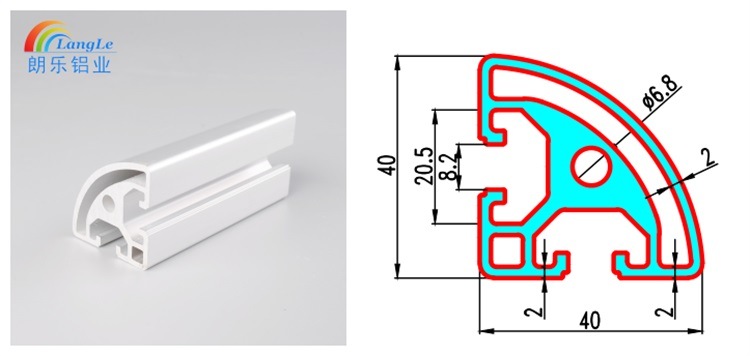 T Slot Aluminum Extrusion Profile for Industry