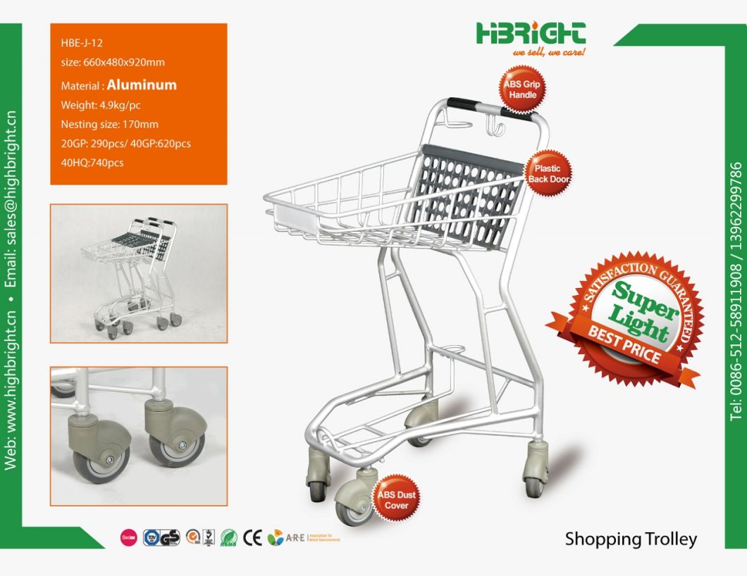 Aluminium Shopping Cart for Convenience Stores and Supermarket