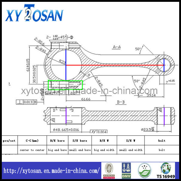 Connecting Rod for Yamz/ Belaz/ Kraz/ Tatra/ Kamaz/ Zll/ Lada