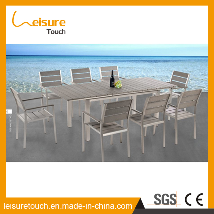 Modern New Design Dining Table Set for Outdoor Patio Terrace Anodized Aluminum Garden Furniture