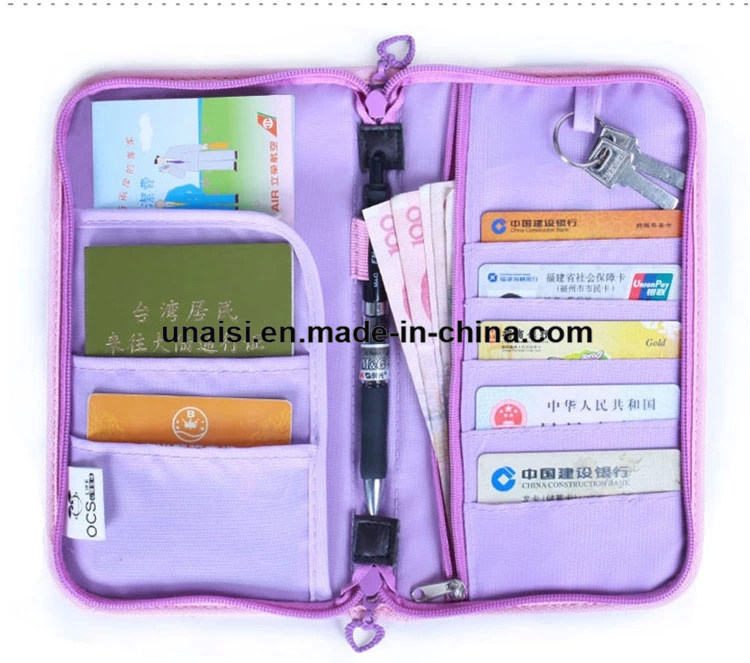 Nylon Boarding Pass Ticket Holder Travelling Long Passport Wallet