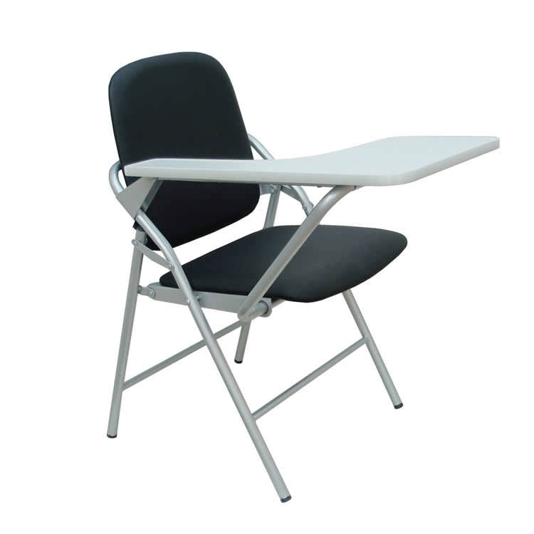 Cheap PVC Folding Study Chair with Tablet Arm