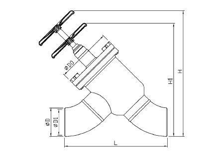 Dn100-Dn350 Butt Welding Stop and Check Valve