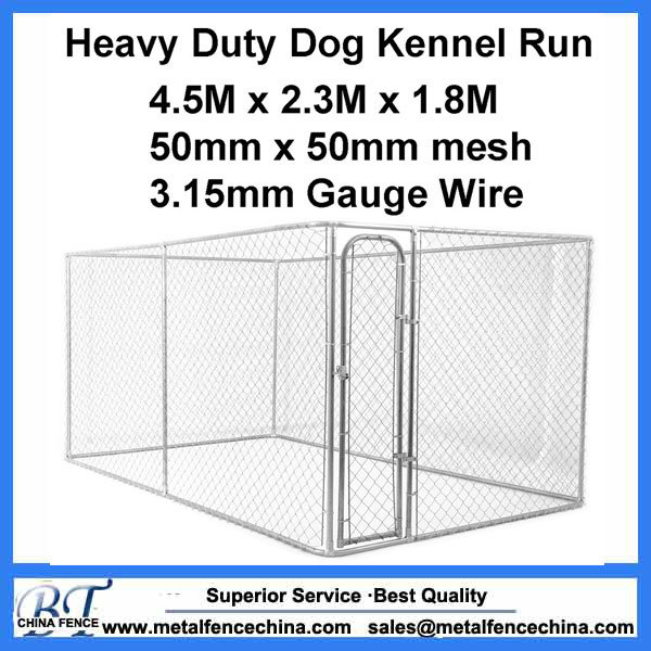 Outdoor Durable Steel Frame Chain Link Large Steel Dog Cage