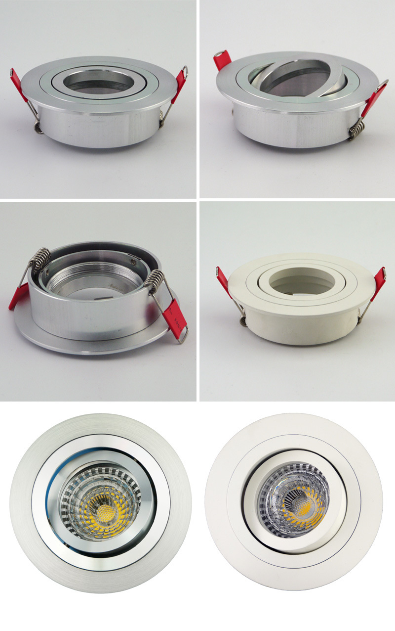 Lathe Aluminum GU10 MR16 Round Tilt Recessed LED Downlight (LT2300)