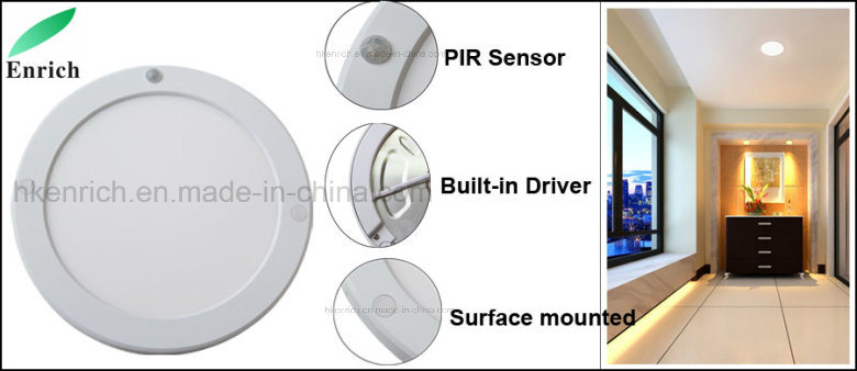 Square IR Motion Sensor LED Panel Light for Energy Saving