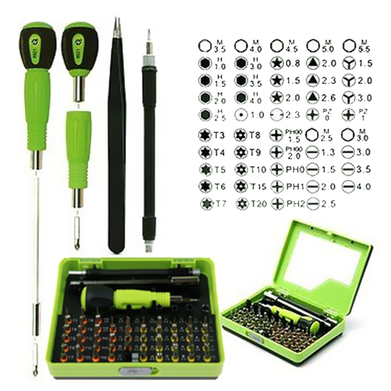 53 in 1 Precision Torx Screwdriver Set Tweezer Flexible Drill Shaft Disassembly Screwdriver Repair Open Tool Kit for Smart Phone