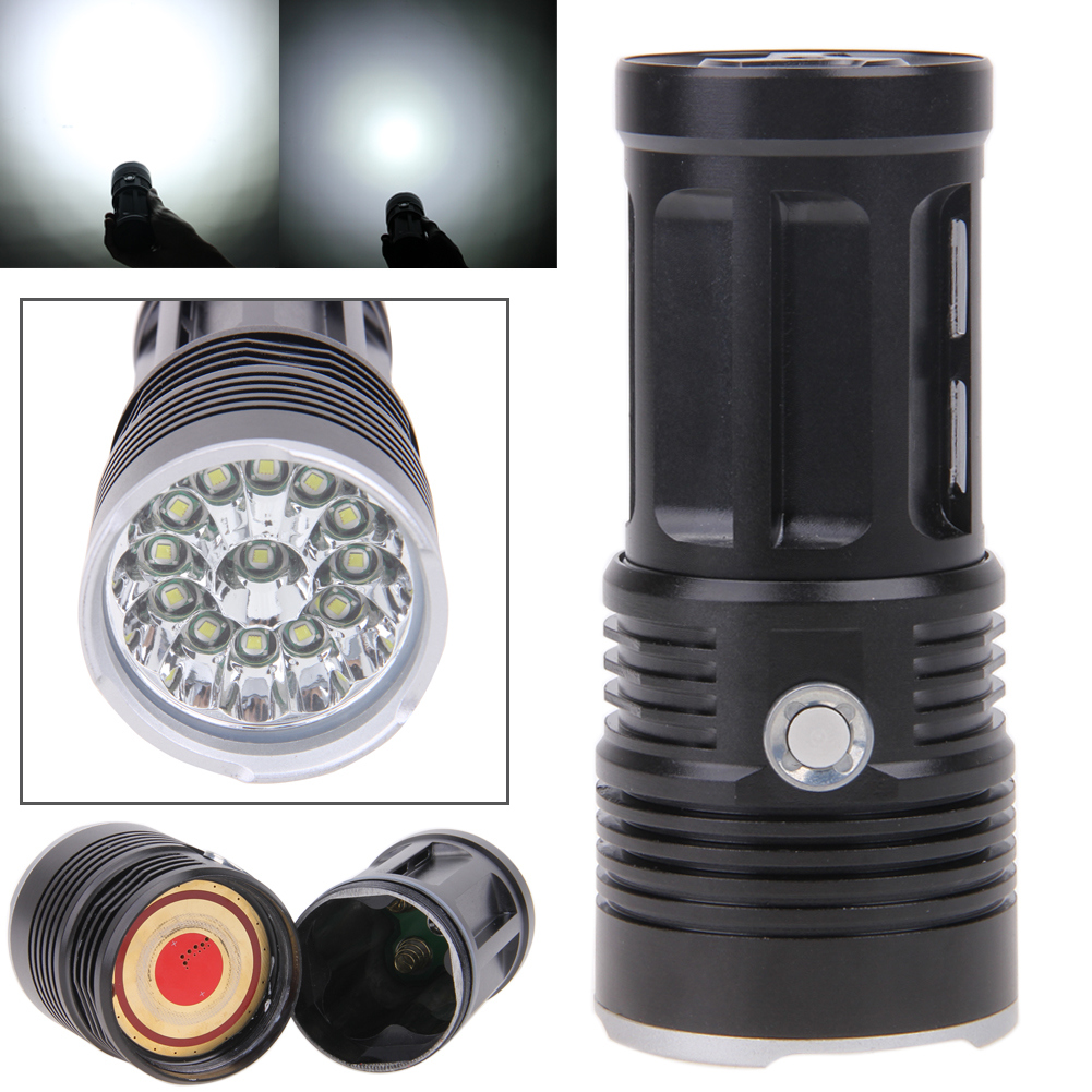 13X Xm-L T6 LED 18650 Tactical Flashlight Torch Hunting Lamp Light