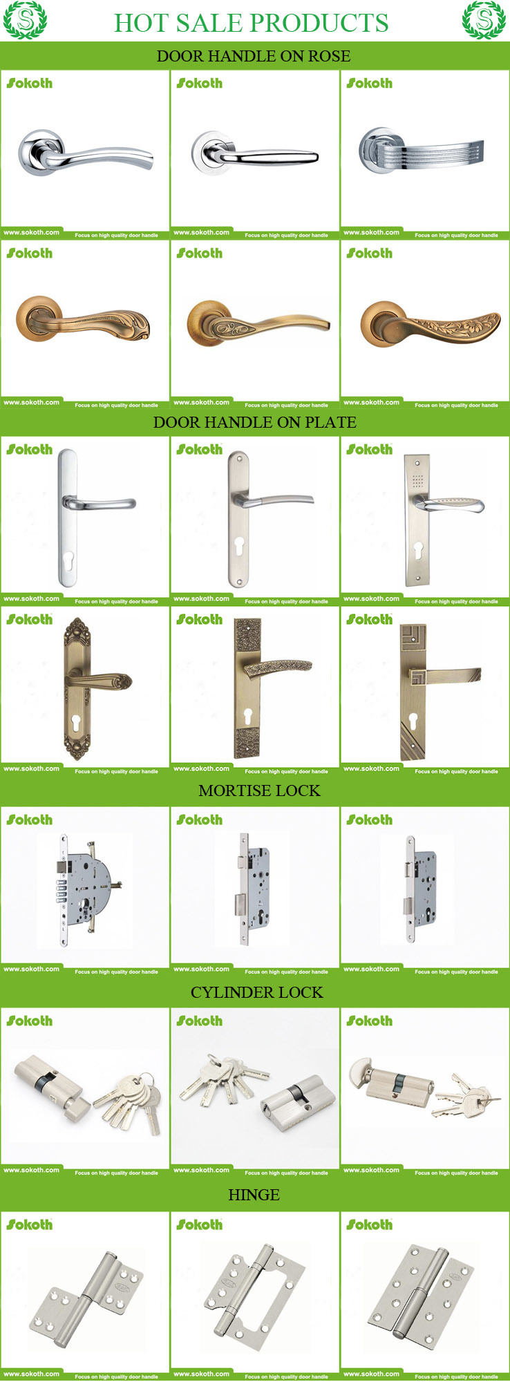 High Security Solid Brass Euro Profile Cylinder