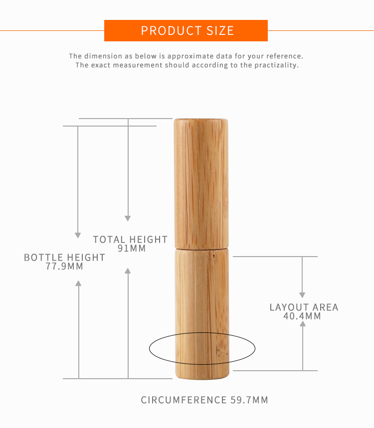 Bamboo Lipstick Packaging 4G Cosmetic Packaging