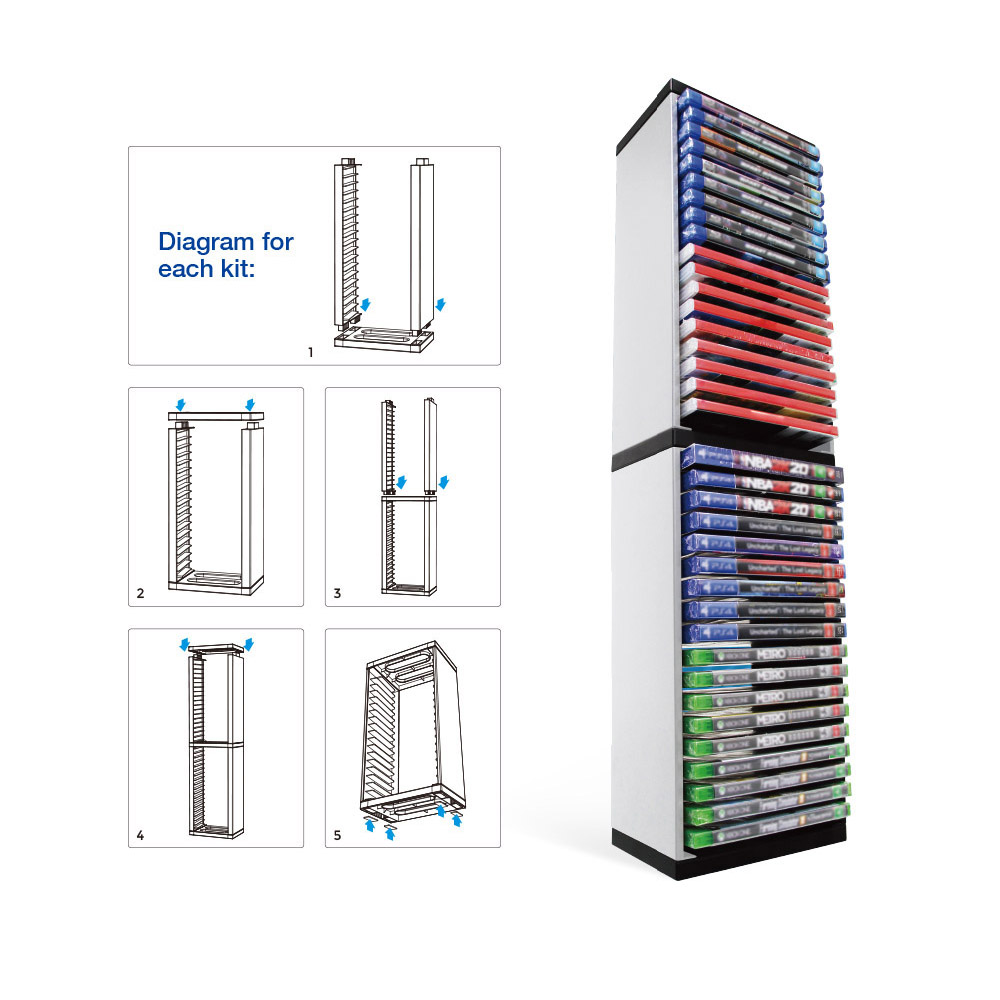 Suporte de suporte para torre de armazenamento para PS5 Storage Tower Stand Holder for PS5