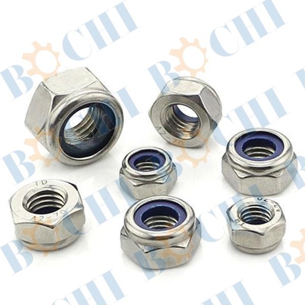 Stainless Steel Hex Head Nylon Insert Lock Jam Stop Nuts