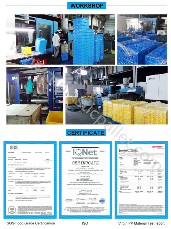 Heavy Duty 62L Stackable Plastic Storage Crates for Sale