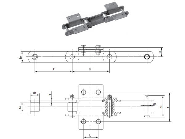 Steel Elevator Industry Roller Conveyor Chain