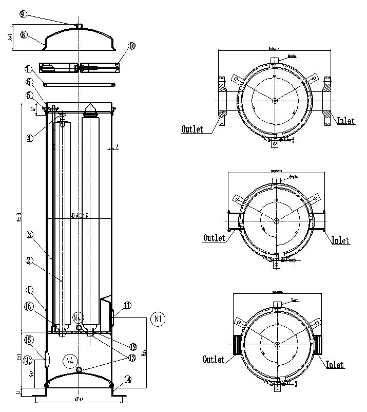 Industrial Water Filter Housing