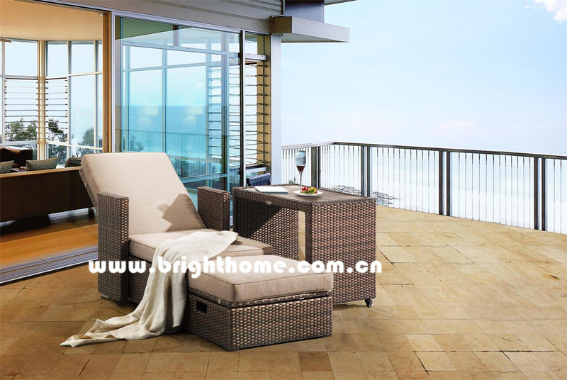 PE Rattan Wicker Balcony Lounge Outdoor Furniture Bp-8030