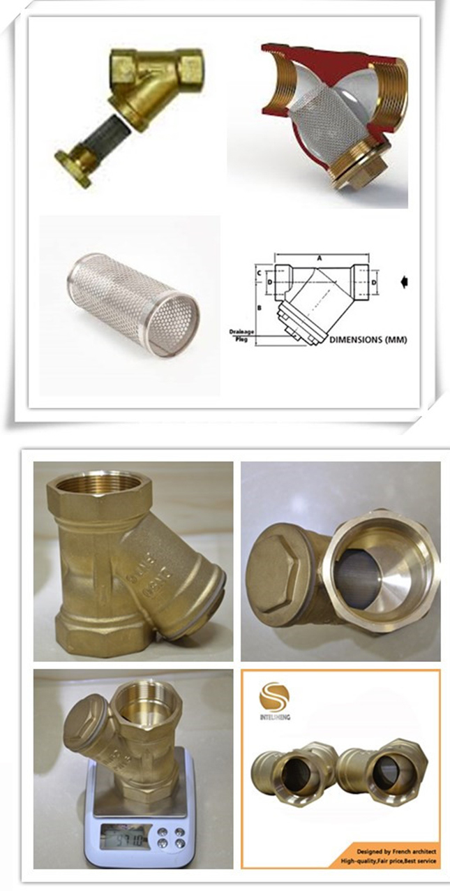 Brass Y-Type Strainer with Brass Coupling