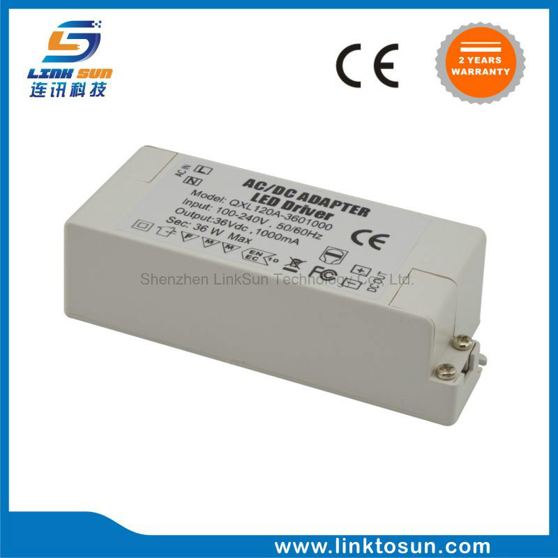 Ce FCC RoHS Certified Constant Voltage LED AC Power Supply 36W 36V 1A