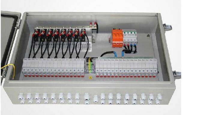 1000V Solar Distribution Box PV Array 12 String DC Combiner Box