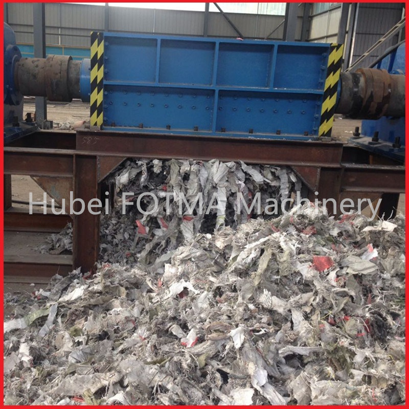 Double Shafts Plastic Bottles/Woven Bags/Waste Cloth Crushing Machine