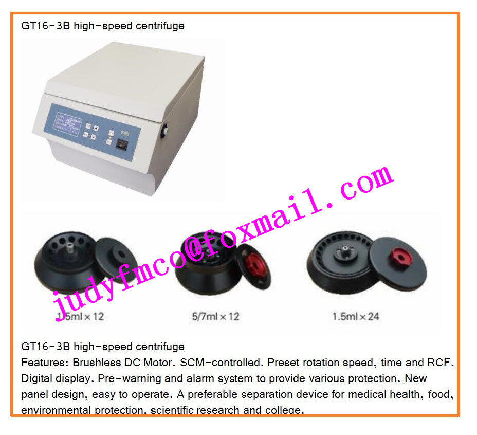 6 X 1000ml Table Top High Speed Refrigerated Centrifuge