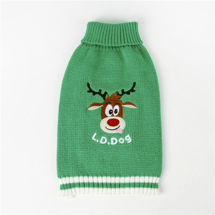 Christmas Santa Dog Sweaters Knitting Pet Clothes